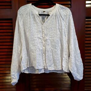Free People Maddison Eyelet Top | size XS